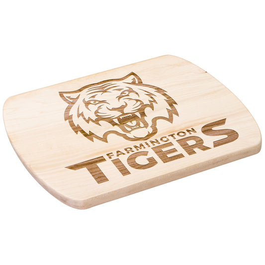 Farmington Tigers: Hardwood Oval Cutting Board