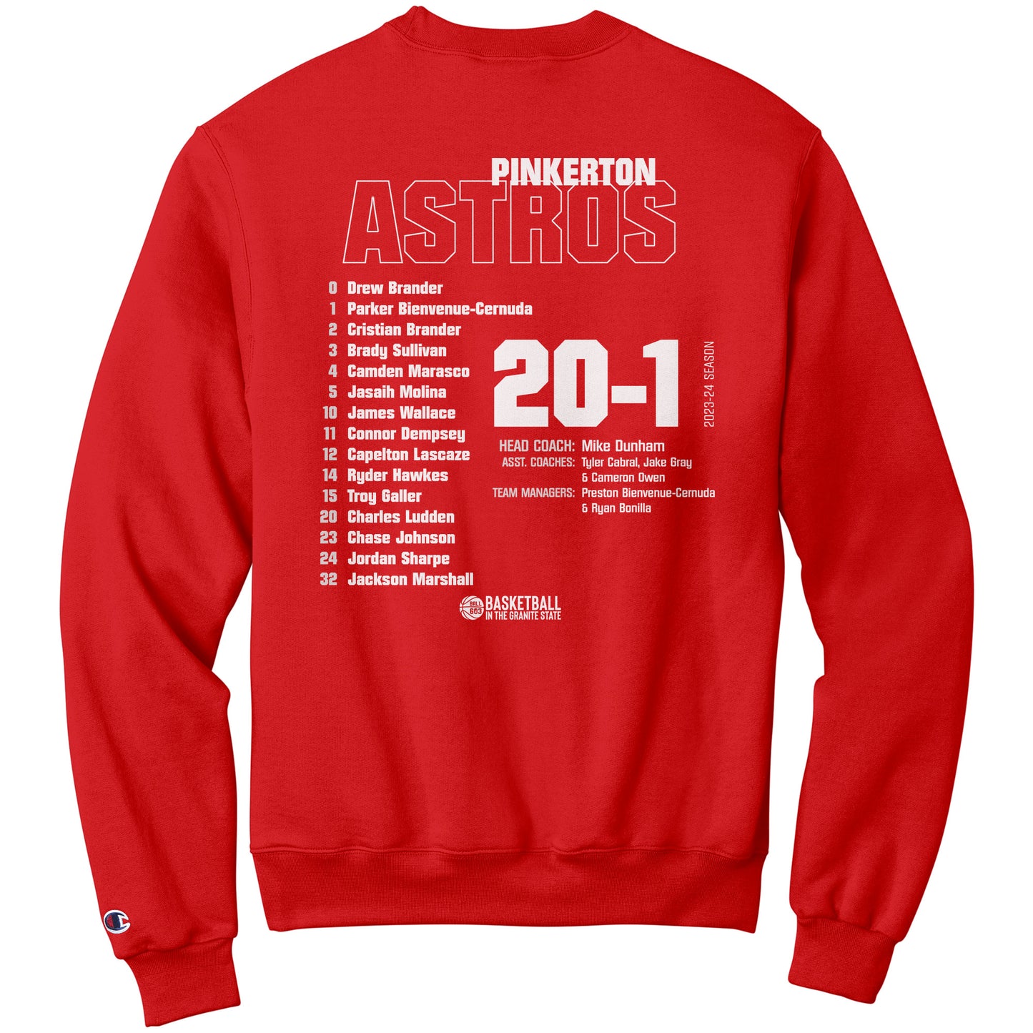 2024 State Champs: Pinkerton Champion Sweatshirt
