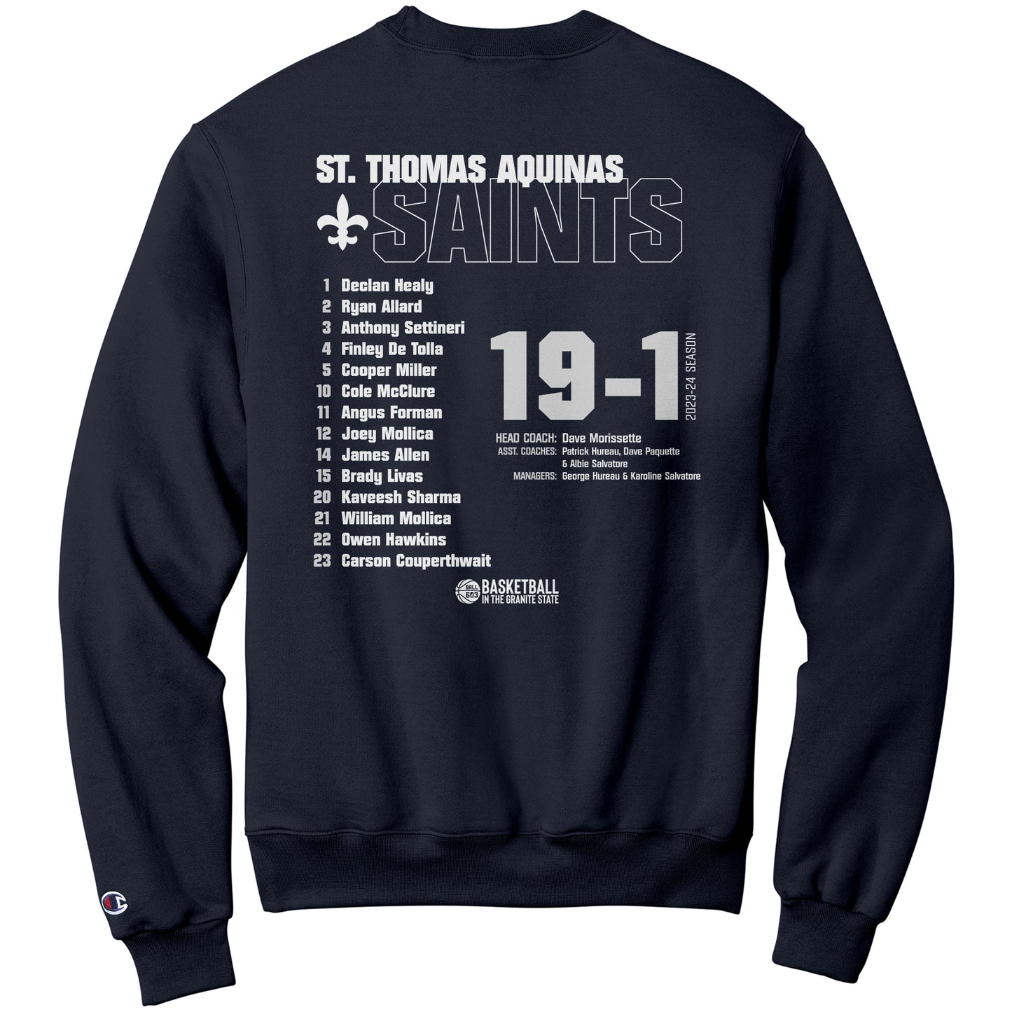 2024 State Champs: St. Thomas Aquinas Champion Sweatshirt.