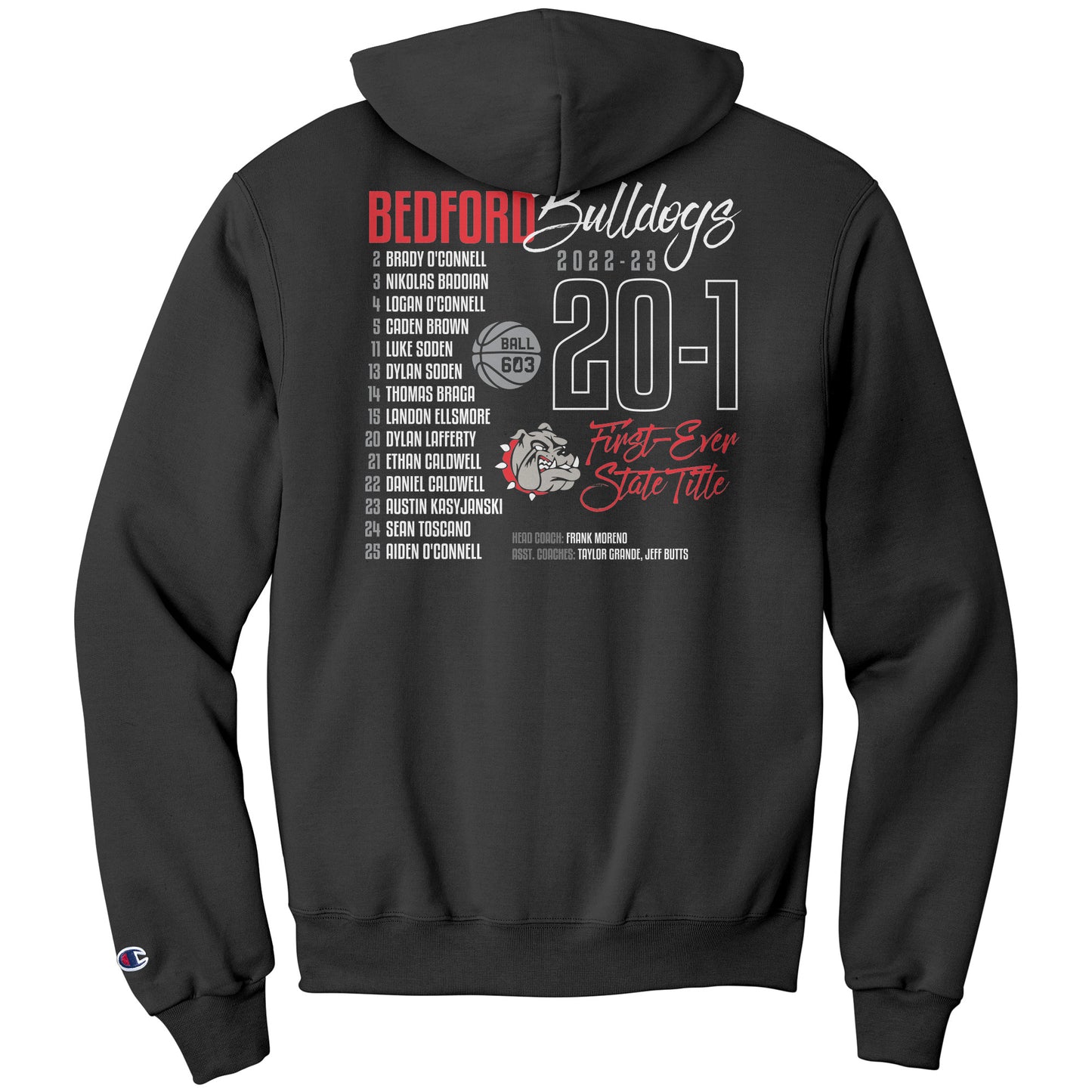 Bedford First-Ever State Champions: Champion Hoodie