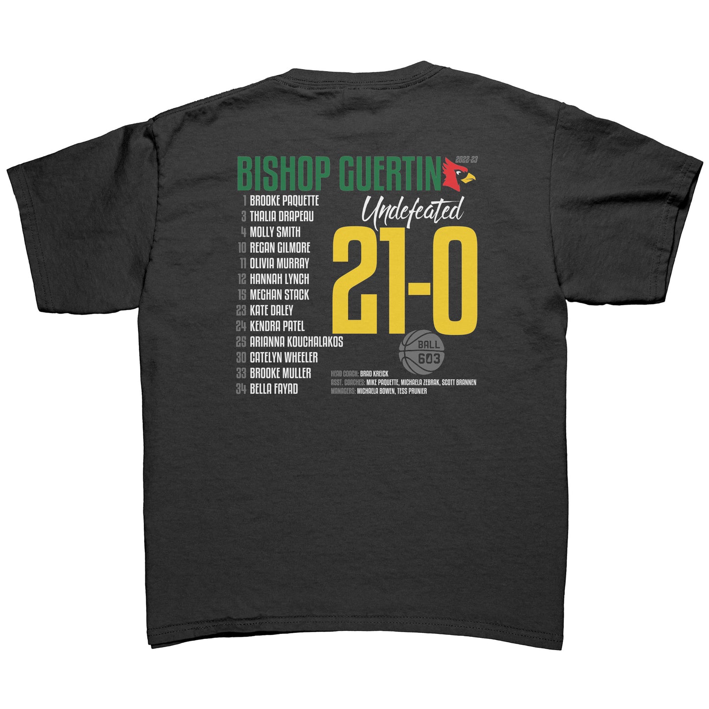Bishop Guertin Back to Back Champs: Youth T-Shirt