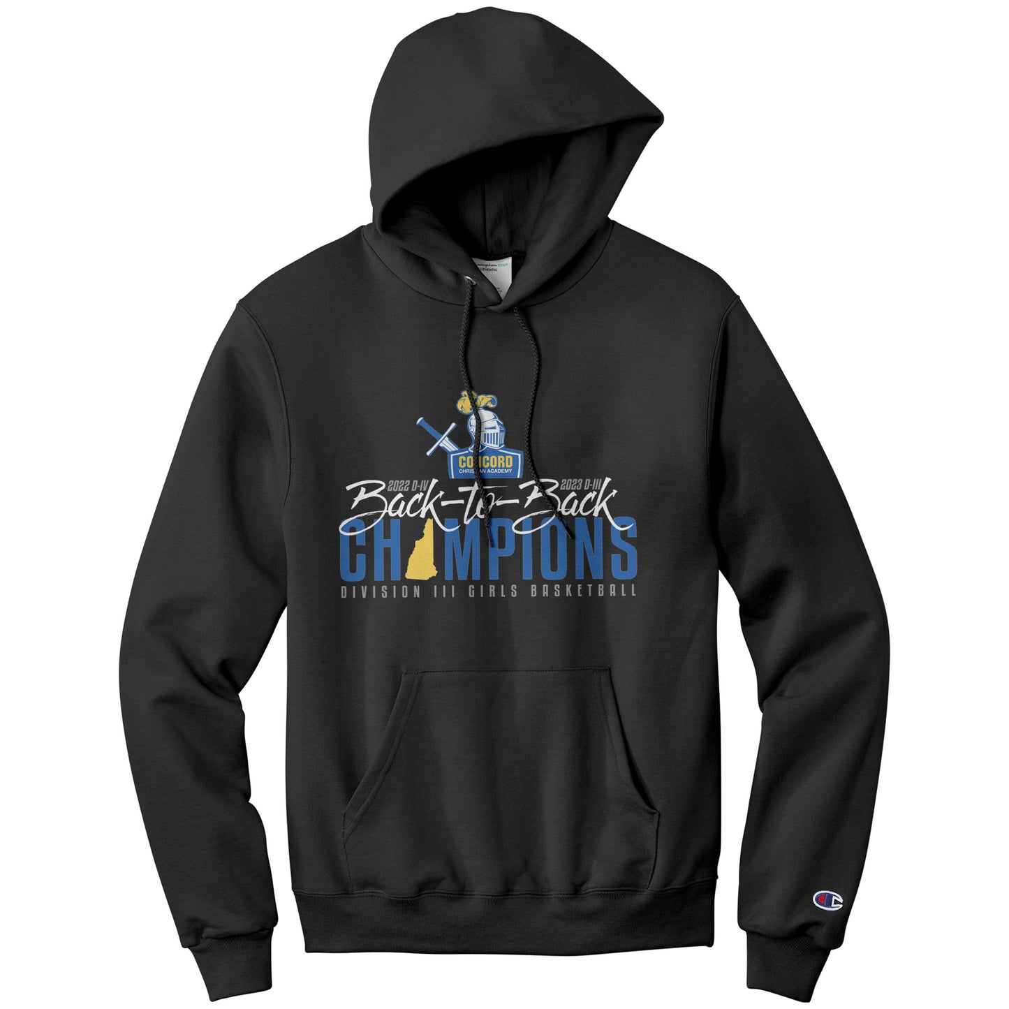Concord Christian Back to Back Champs: Champion Hoodie